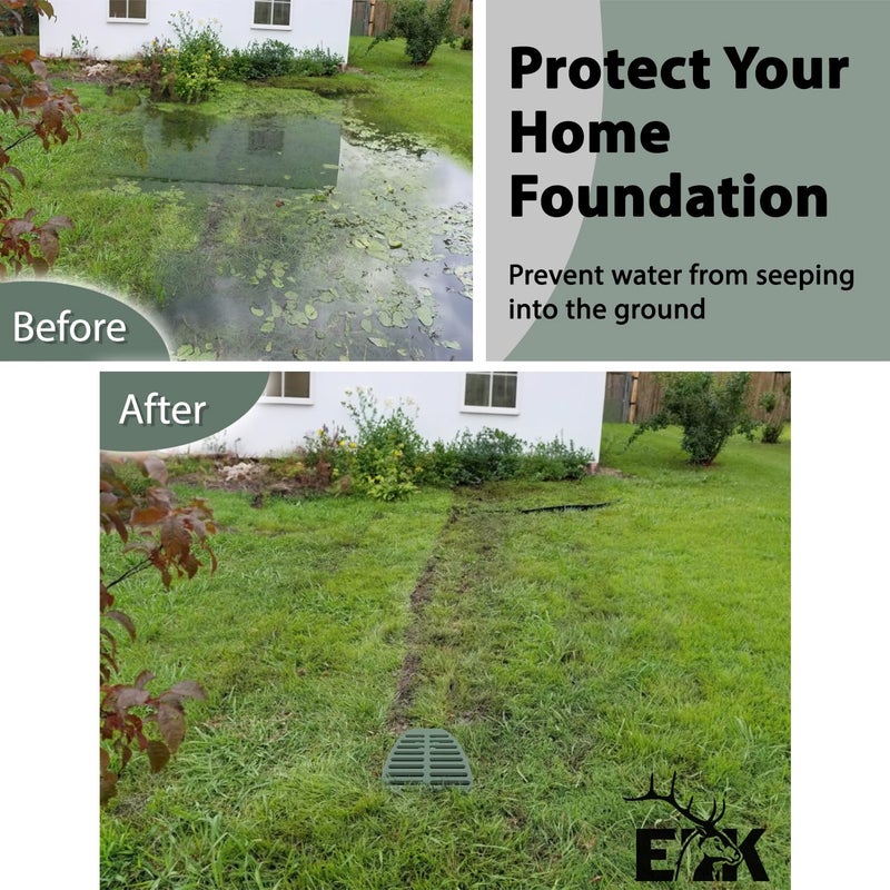 ELK Lawn Grate Yard Drain for Sump Pump and Downspout Extensions - Heavy Duty and Compatible with 3"" and 4"" Thin Wall Drain Pipes - Image 3